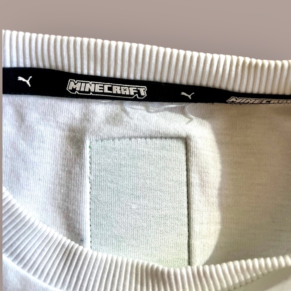 Puma x Minecraft Ocelot Graphic Tee Kids Sz 7/8 - Picture 5 of 7
